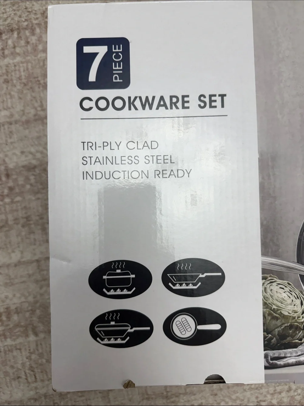 7-Piece Stainless Steel Cookware Set with Composite Bottom